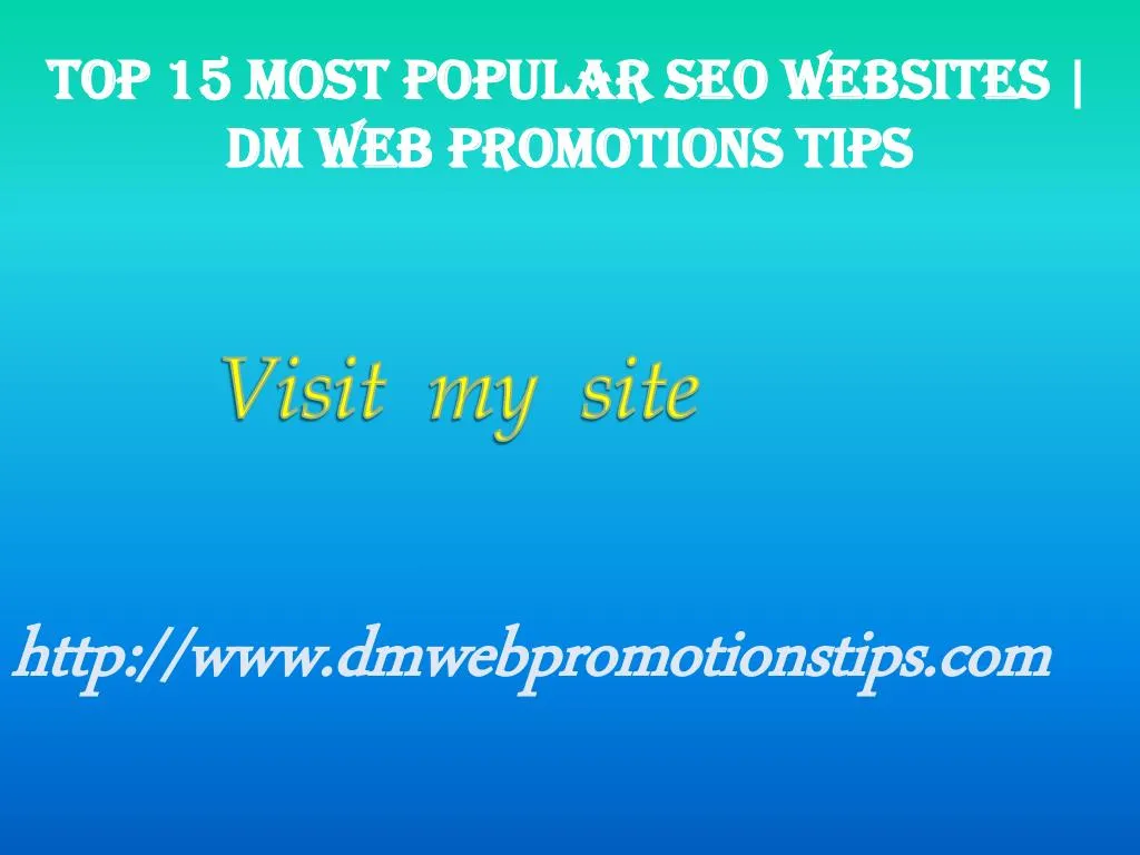 top 15 most popular seo websites