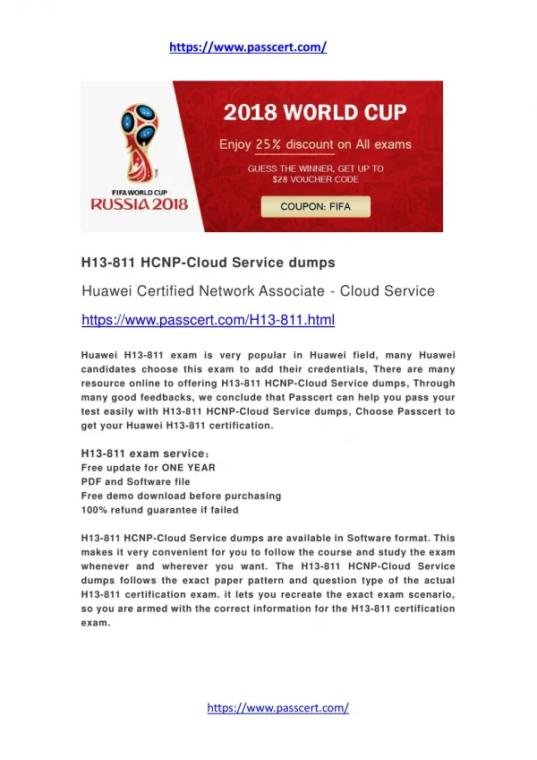 H13-811 HCNA-Cloud Service Dumps