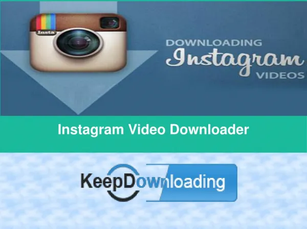 Instagram video downloader .