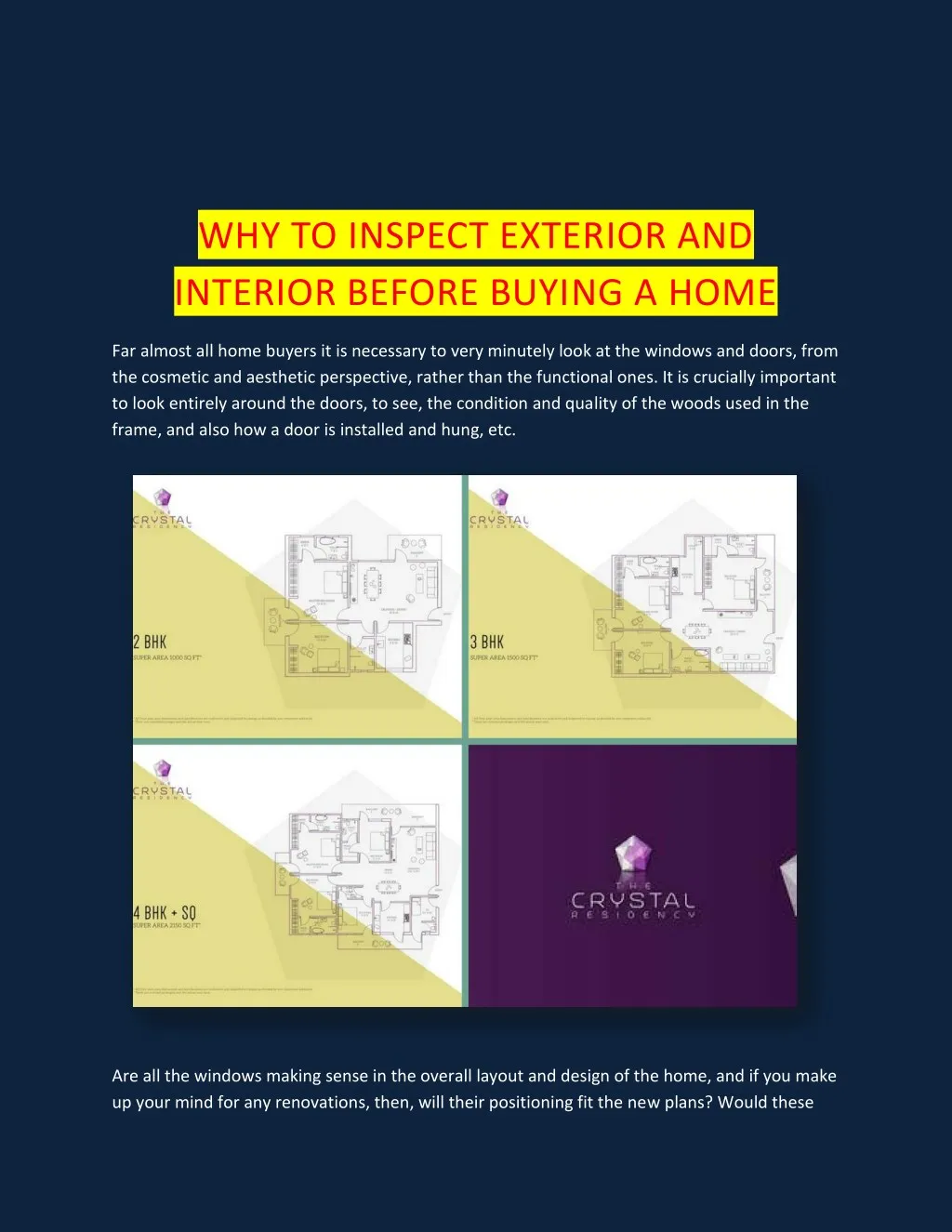 why to inspect exterior and interior before