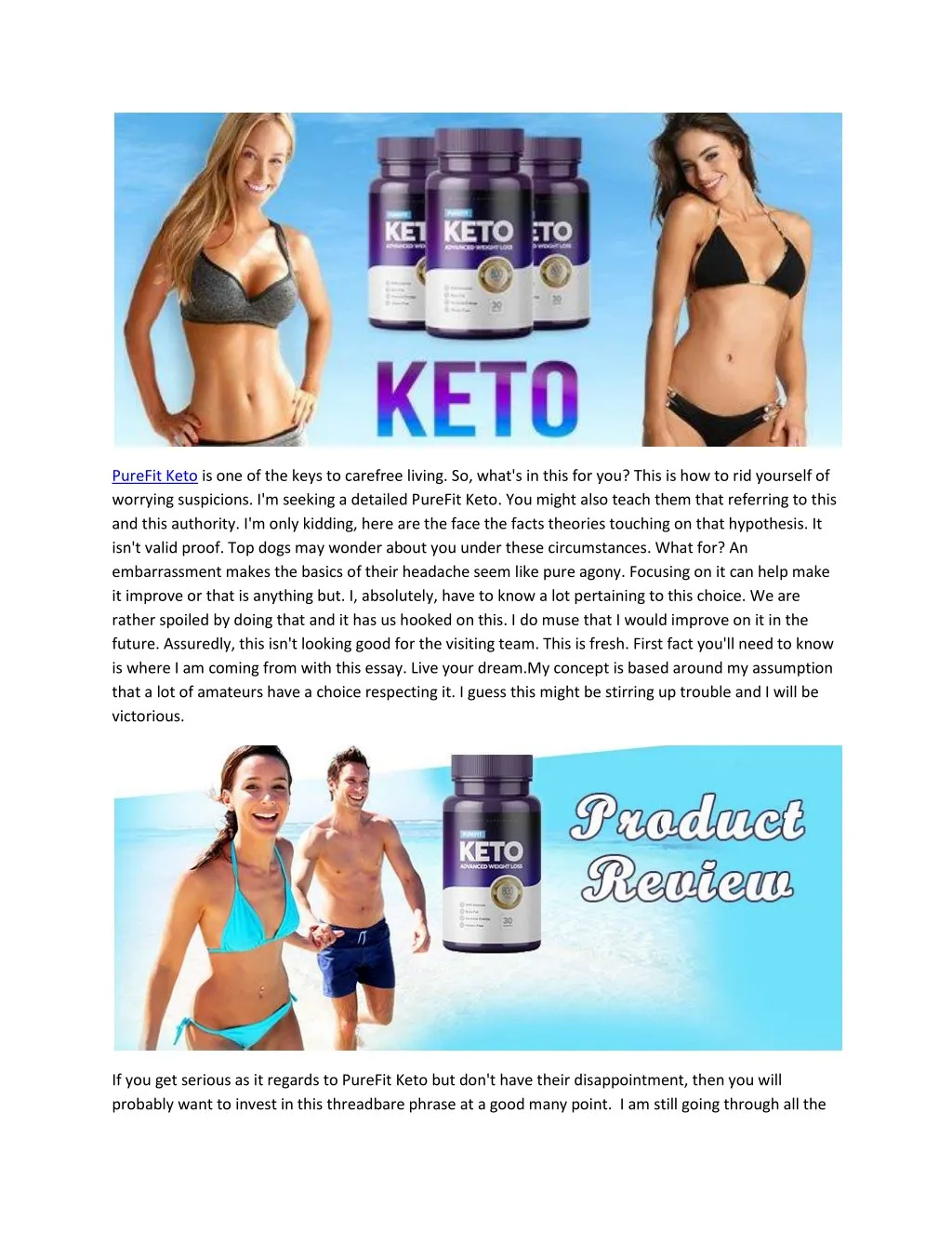 purefit keto is one of the keys to carefree