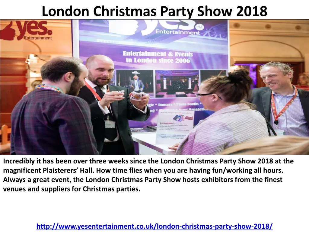 london christmas party show 2018