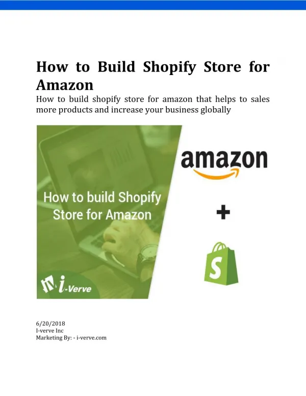 How to build shopify store for amazon