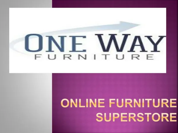 Online Furniture Superstore â€“ One Way Furniture