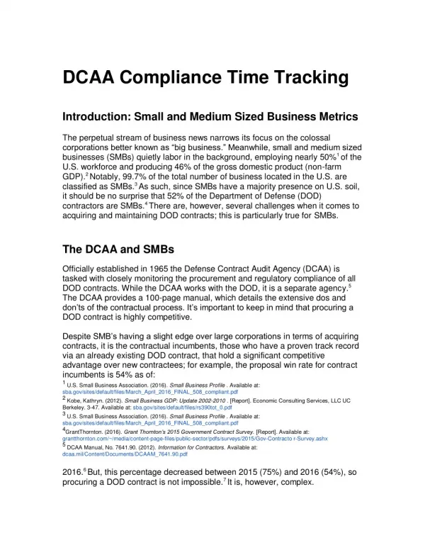 DCAA Compliance Time Tracking