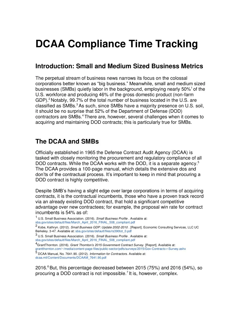 dcaa compliance time tracking