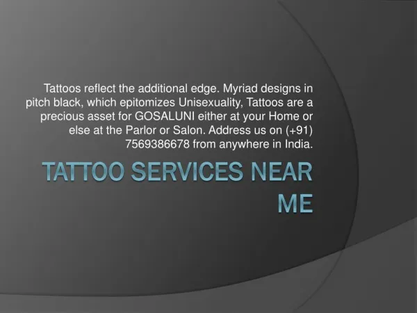 tattoo service at home |tattoo parlors in ameerpet | gosaluni