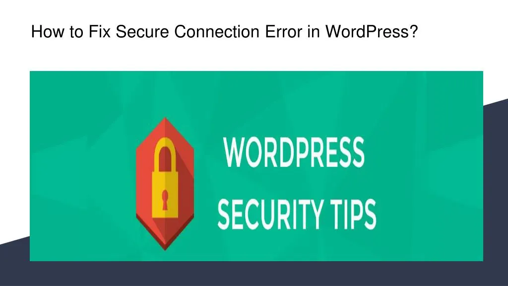 how to fix secure connection error in wordpress