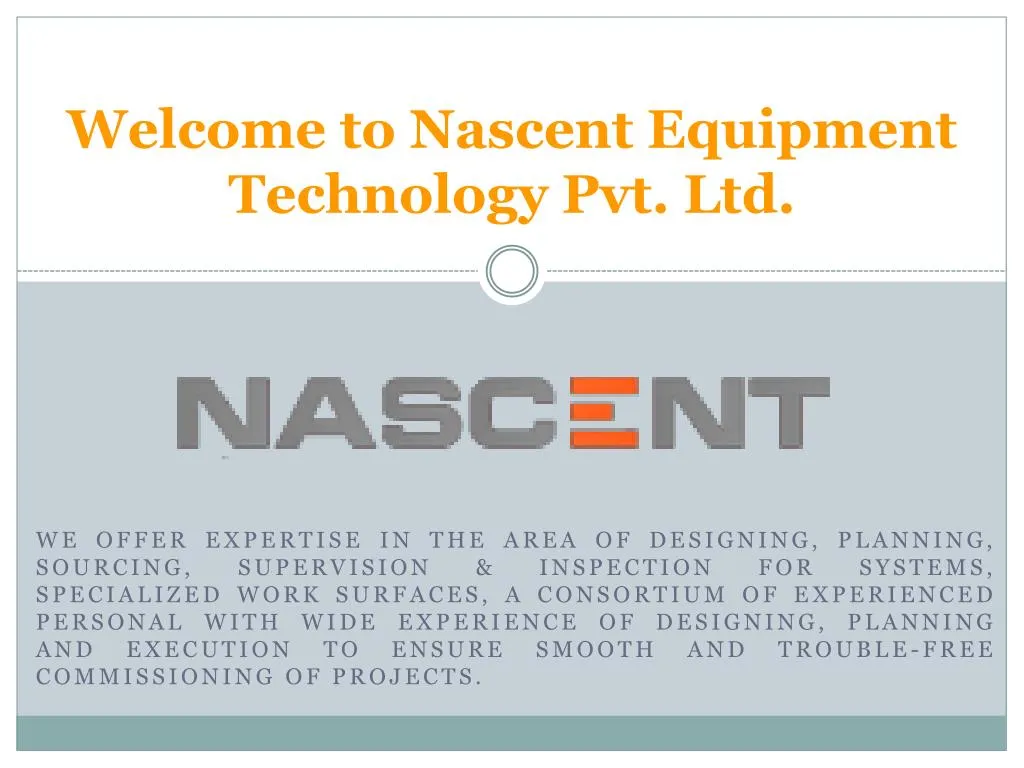 welcome to nascent equipment technology pvt ltd