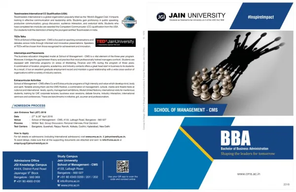 BBA Brochure - BA Colleges in Bangalore, India