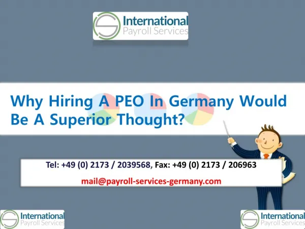 Why Hiring A PEO In Germany Would Be A Superior Thought