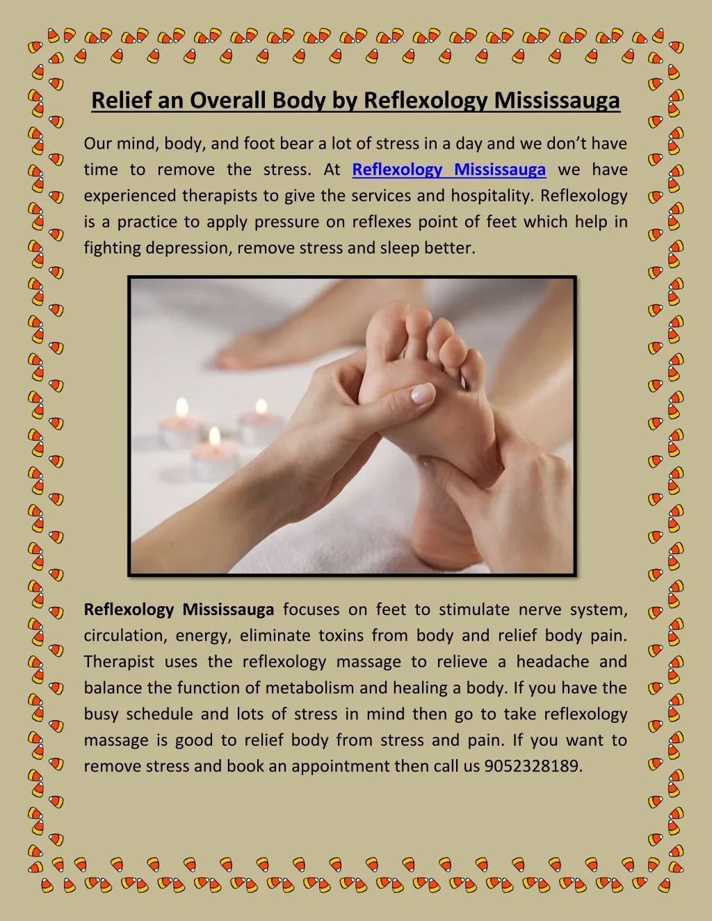 relief an overall body by reflexology mississauga
