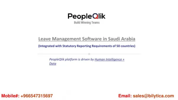 PeopleQlik-#1 HR Software in Saudi Arabia/ Payroll Software in Saudi Arabia/ Performance Management Software in Saudi Ar