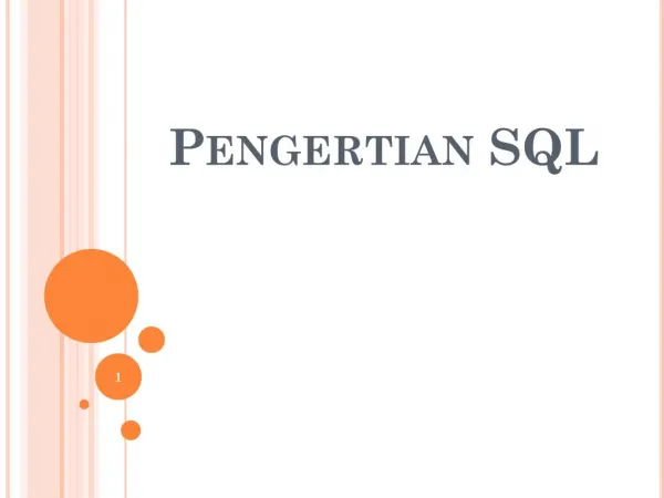 Pengertian SQL