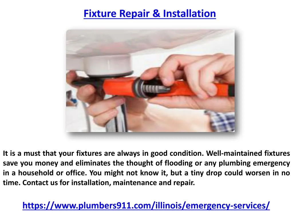 fixture repair installation