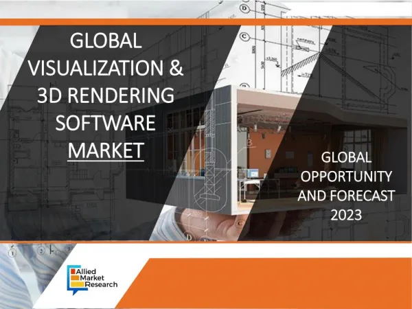 Visualization & 3D Rendering Software Market Expected to Reach $2,904 Million by 2023