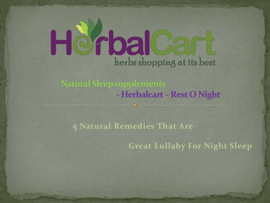 natural sleep supplements herbalcart rest o night