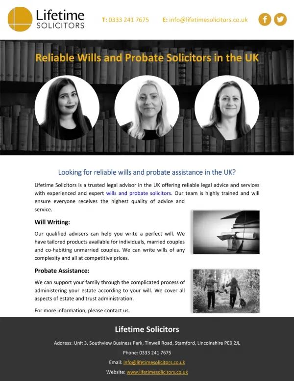 Reliable Wills and Probate Solicitors in the UK