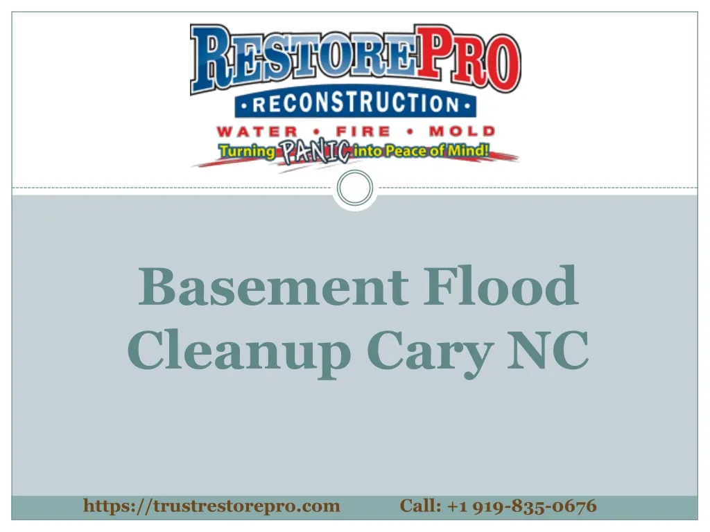 basement flood cleanup cary nc