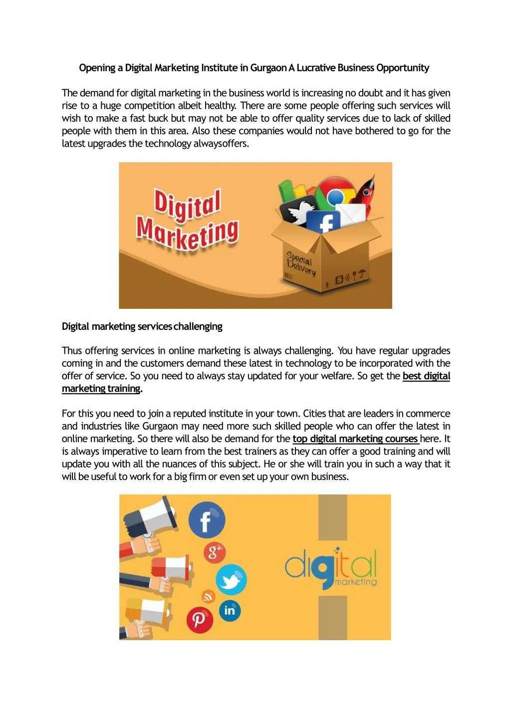 opening a digital marketing institute in gurgaon