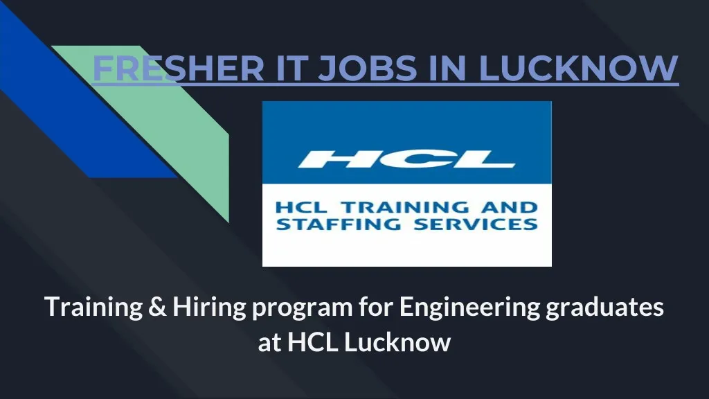 fresher it jobs in lucknow