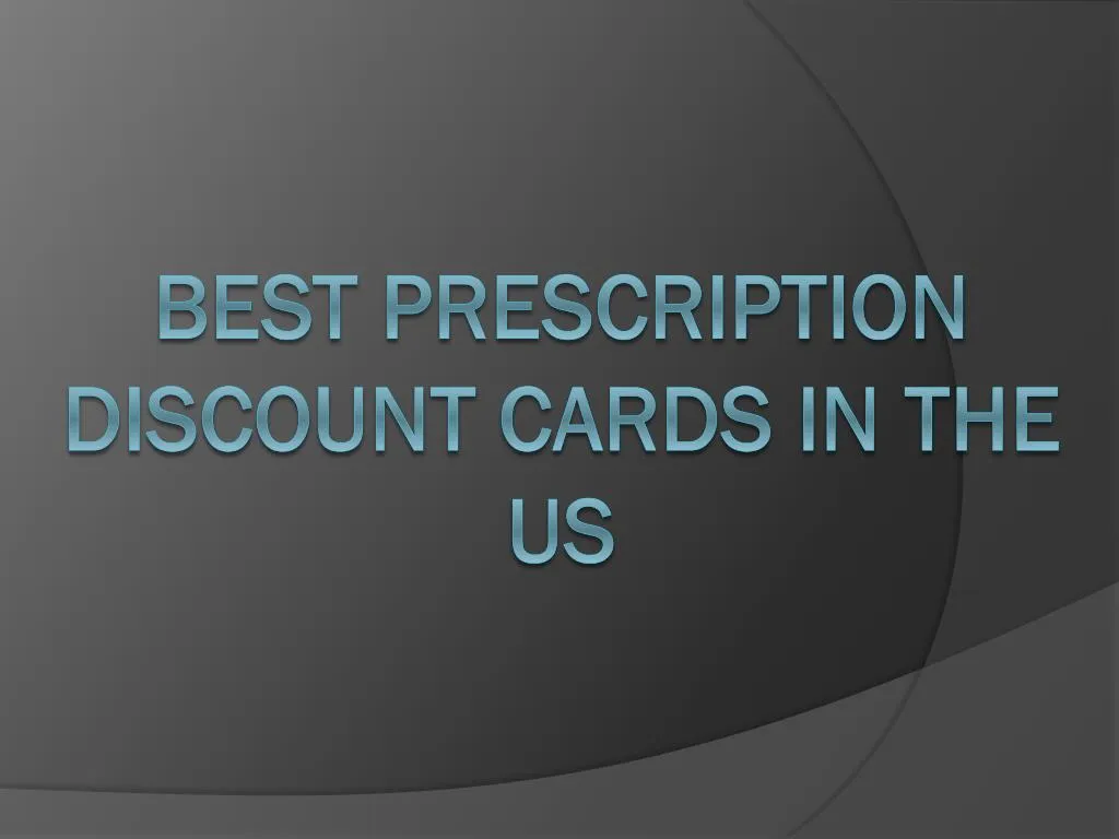 best prescription discount cards in the us