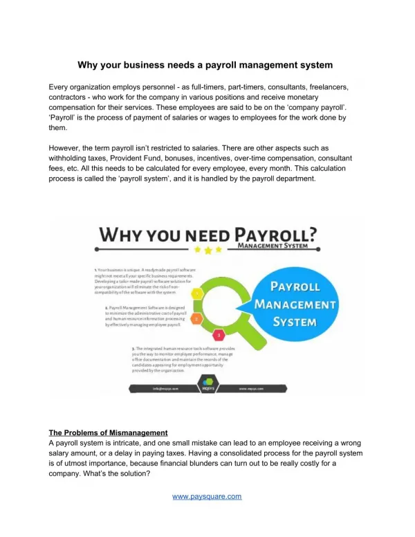 Why your business needs a payroll management system