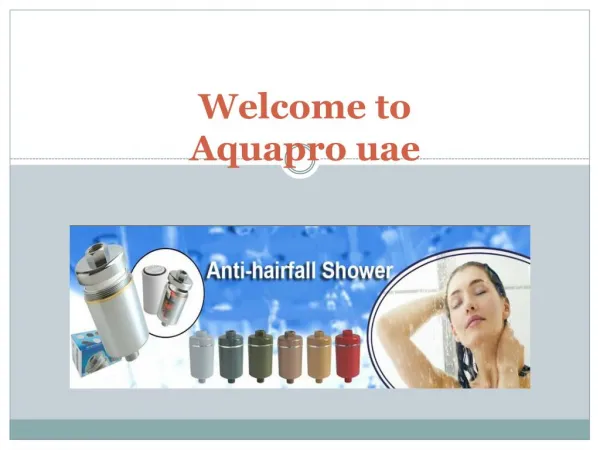 water Purification system-Aqua pro UAE