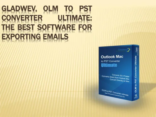 OLM File to PST Software Tool