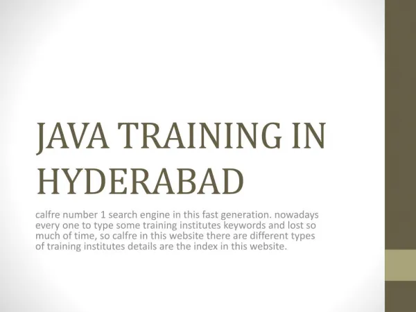 where to find the best java training institutes