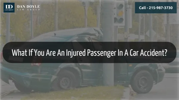 What If You Are An Injured Passenger In A Car Accident?