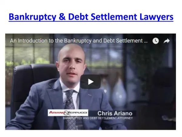Bankruptcy and debt settlement lawyers