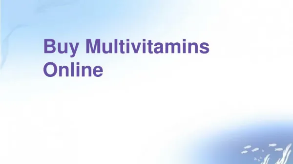 Buy Multivitamins
