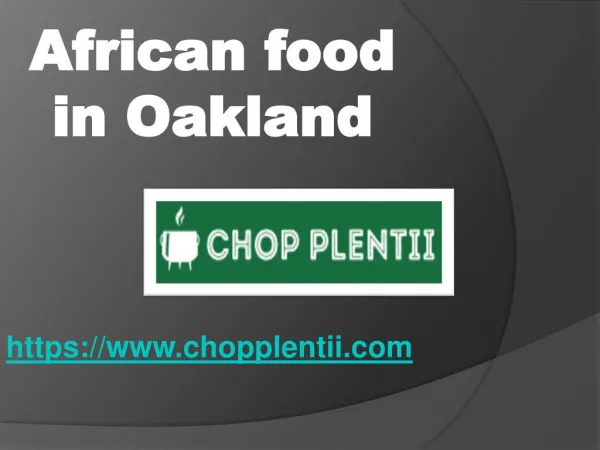 African food in Oakland