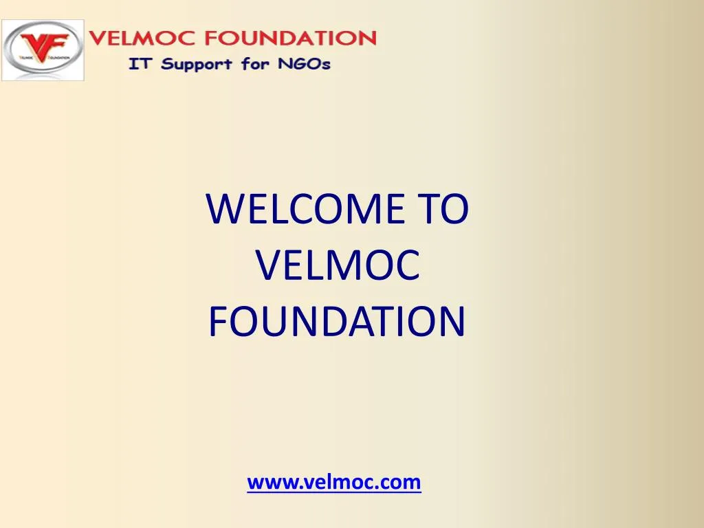 welcome to velmoc foundation