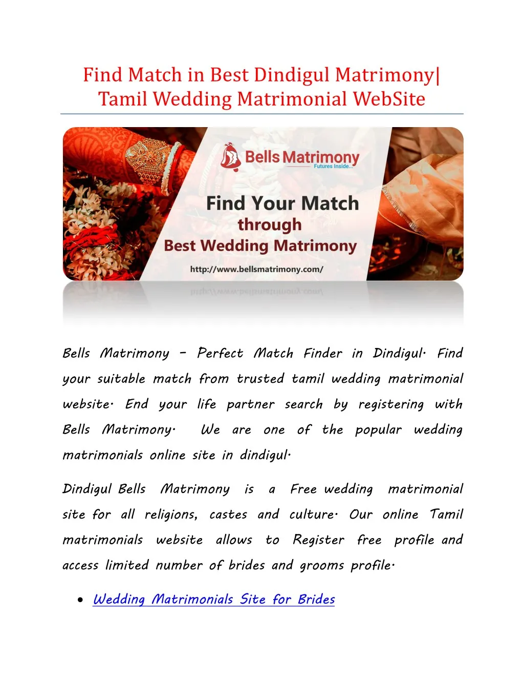 find match in best dindigul matrimony tamil