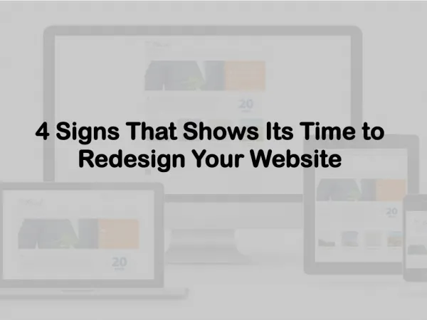 4 Signs that shows its time to redesign your website