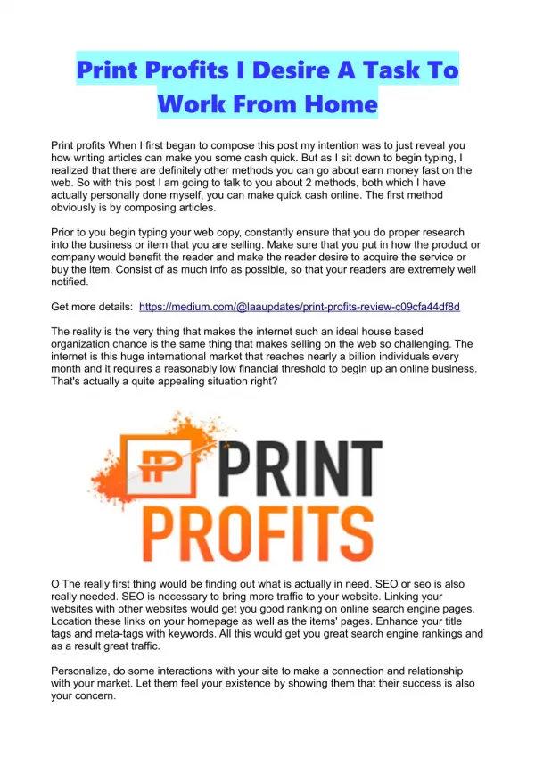 Fred Lam print profits Make Additional Money - Desire Or Ashamed