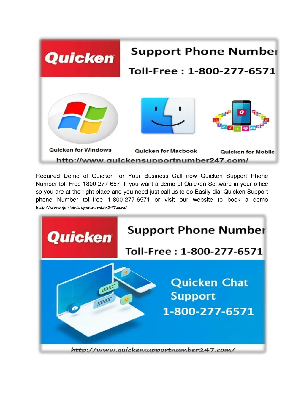 required demo of quicken for your business call