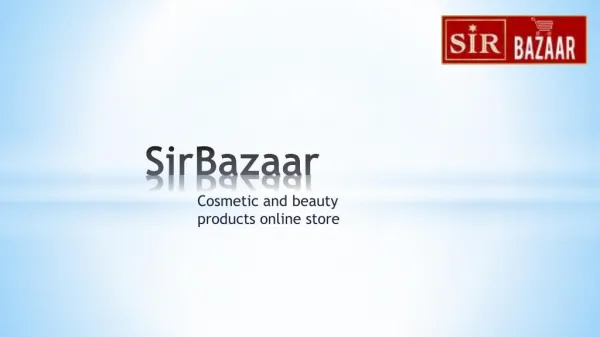 cosmetics by sirbazaar