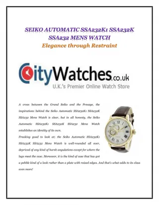 SEIKO AUTOMATIC SSA232K1 SSA232K SSA232 MENS WATCH - slide 1