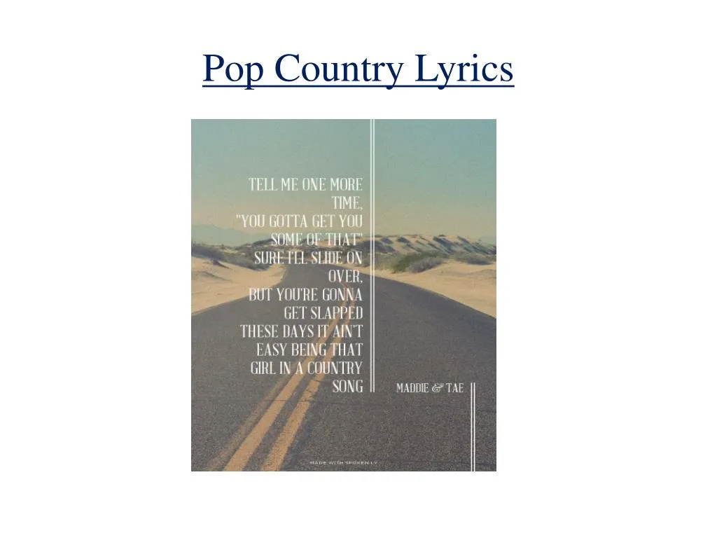 pop country lyrics