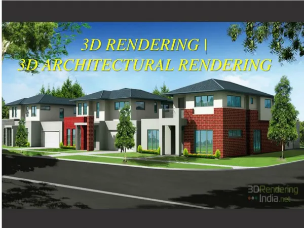 3D Rendering | 3D Architectural rendering | 3D animation