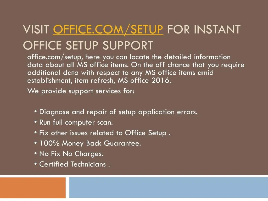 visit office com setup for instant office setup support