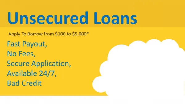 Unsecured Loans Bad Credit | Ideal Financial Option For Tenants And Non-Homeowners!