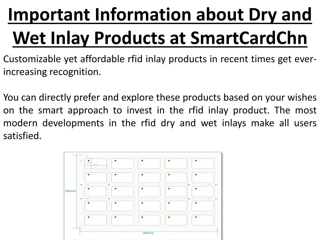 important information about dry and wet inlay products at smartcardchn