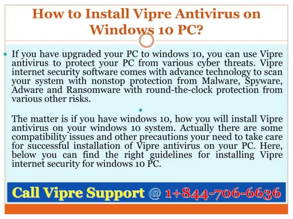 How to install vipre antivirus on windows 10