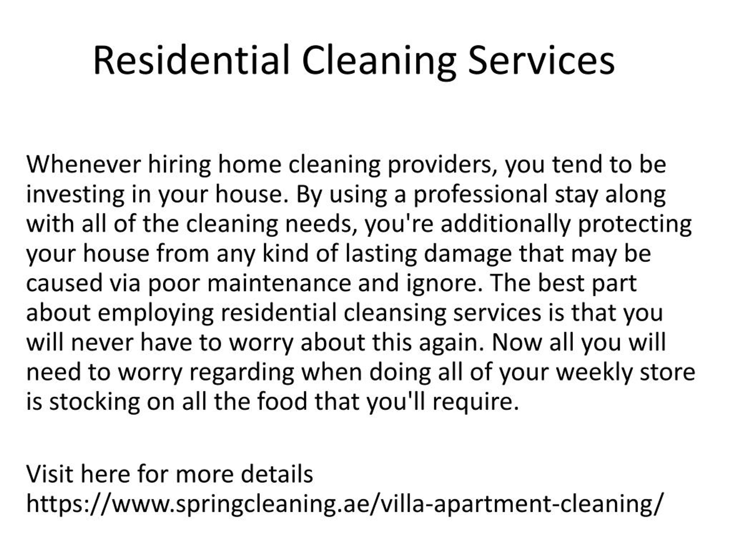 PPT - Residential cleaning services PowerPoint Presentation, free ...