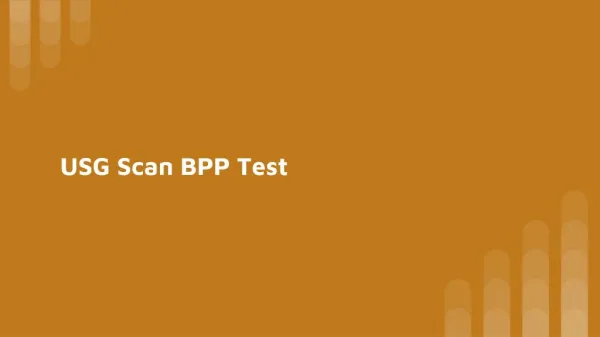 USG Scan - BPP Test
