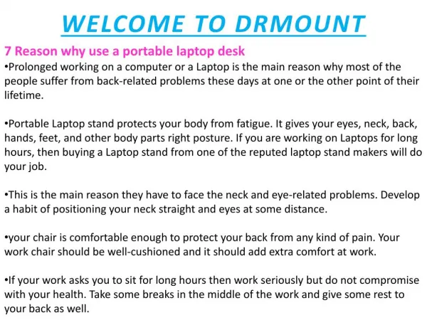 Laptop Lap Desk | Portable Laptop Desk | Small Laptop Desk - Drmount